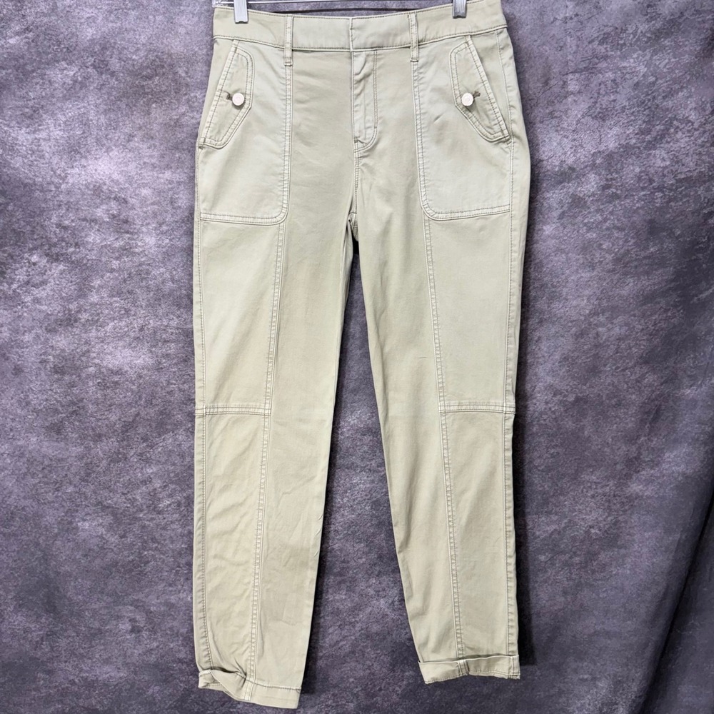 White House Black Market Pret-A-Jet Ankle Pants Size 2 Light Olive Utility